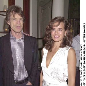Mick Jagger et sa fille Jade Jagger en 2001 à Londres. ©Bestimage