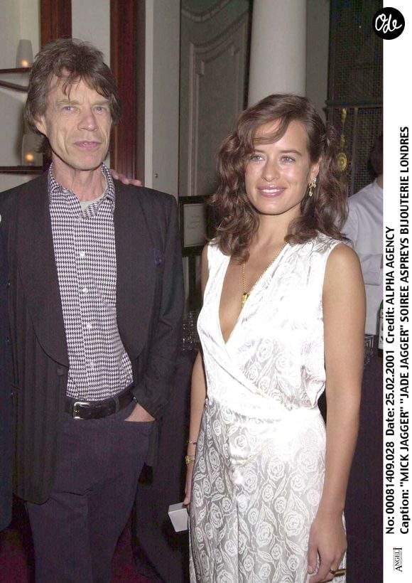 Mick Jagger et sa fille Jade Jagger en 2001 à Londres. ©Bestimage