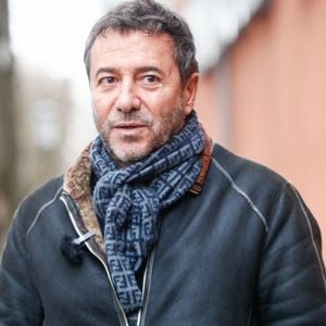 Exclusif - Bernard Montiel - Arrivées au plateau de la dernière émission "Touche pas à mon poste" (TPMP) diffusée en direct sur C8 avant la fermeture de la chaine le 28 février, à Paris, France, le 27 février 2025. © Christophe Clovis/Bestimage