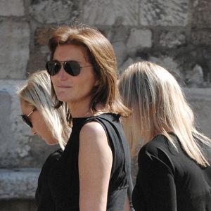 Cécilia Sarkozy, et ses filles Judith et Jeanne-Marie, arrivent à la messe de funérailles de son ancien mari, le présentateur de télévision Jacques Martin, à la cathédrale Saint-Jean de Lyon, France, le 20 septembre 2007. Photo by Bernard-Dargent-Khayat-Nebinger/ABACAPRESS.COM