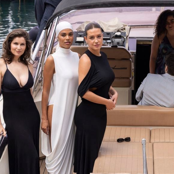 Laetitia Casta, Tina Kunakey, Adèle Exarchopoulos et François Civil - Arrivées au défilé de mode Jacquemus Cruise "La Casa" à la Casa Malaparte à Capri, Italie, le 10 juin 2024. © Borde-Da Silva/Bestimage