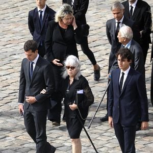Elodie Constantin, Victor et Alessandro, Alain Belmondo, Muriel Belmondo, Luana et Paul lors de la cérémonie d’hommage national à Jean-Paul Belmondo à l’Hôtel des Invalides à Paris, France, le 9 septembre 2021.
© Dominique Jacovides/Bestimage
