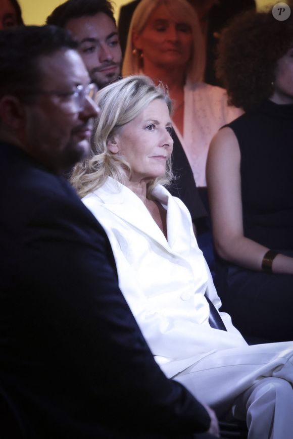Exclusif - Claire Chazal lors de l'enregistrement de l'émission Le Grand Echiquier - Spécial Claude François présentée par C.Chazal et A.Manoukian et diffusée le 13 janvier sur France, à l'Opéra royal du château de Versailles, accompagné par l'Orchestre de l'Opéra Royal à Versailles, France, le 16 septembre 2025. Jack Tribeca/Bestimage