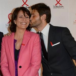 Carole Rousseau et Christophe Beaugrand - Soirée de lancement de la campagne 2014 du Sidaction au Musée du Quai Branly à Paris, le 10 mars 2014. ©Bestimage