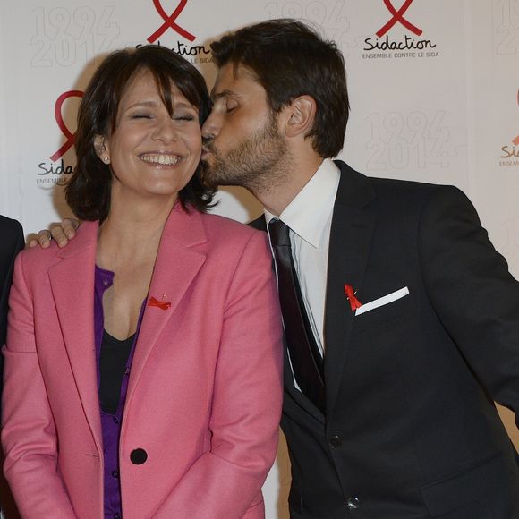 Carole Rousseau et Christophe Beaugrand - Soirée de lancement de la campagne 2014 du Sidaction au Musée du Quai Branly à Paris, le 10 mars 2014. ©Bestimage