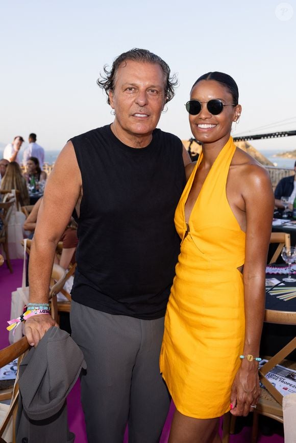 Jean-Roch et Anais Pedri en backstage de la première édition du "Do You Comedy" à la Citadelle de Saint-Tropez, Côte d'Azur, France, le 29 juin 2025. © Cyril Moreau/Bestimage