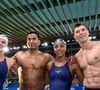 Maxime Grousset brille actuellement aux Championnats d'Europe de natation 2026.

Mary-Ambre Moluh, Carl Aitkaci, Maxime Grousset, Marie Wattel célèbrent après avoir gagné l'or sur le relais mixte 4x100 mètres 4 nages lors des Championnats d'Europe de natation 2026, le 11 août, à Paris.

Inside/Psnewz/Bestimage
