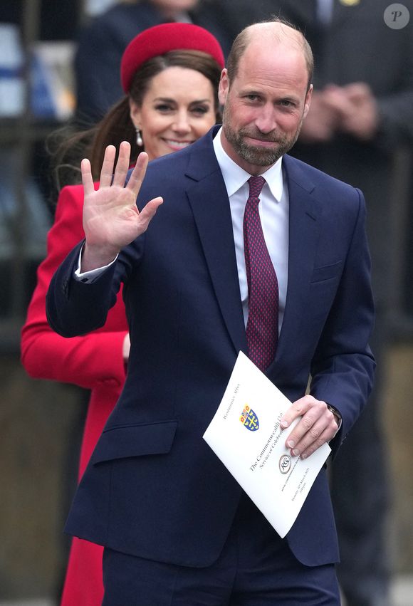 Le prince William, prince de Galles, et Catherine (Kate) Middleton, princesse de Galles - La famille royale d'Angleterre célèbre le 76ème Commonwealth Day à l'abbaye de Westminster à Londres le 10 mars 2025.  ©Julien Burton / Bestimage