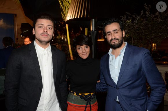 Kev Adams, Florence Foresti et Jonathan Cohen lors du dîner de la fondation ARC au restaurant de l'hôtel The Peninsula à Paris le 10 octobre 2016. Photos : © Rachid Bellak / Bestimage