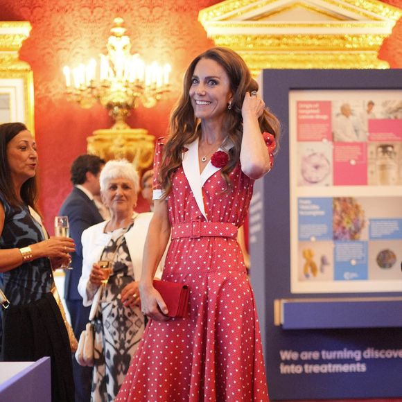 La princesse de Galles lors d'une réception organisée par Cancer Research UK à l'occasion du 125e anniversaire de l'organisation caritative, au St James's Palace, à Londres. ©Bestimage