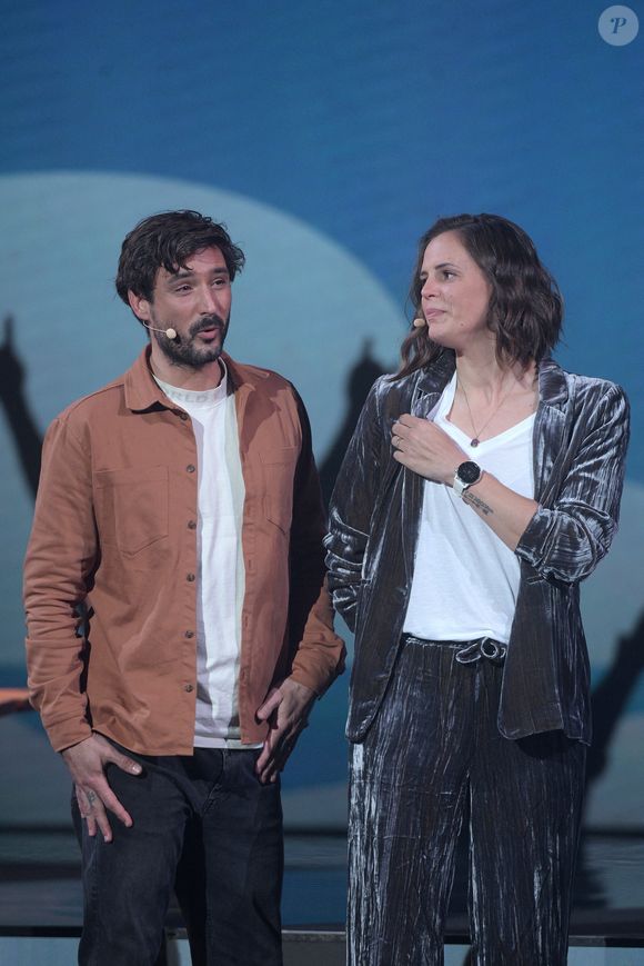 Jérémy Frérot, Laure Manaudou - Surprises - Enregistrement de l'émission "La Chanson secrète 11" à Paris, diffusée le 24 juin sur TF1. © Cyril Moreau / Bestimage