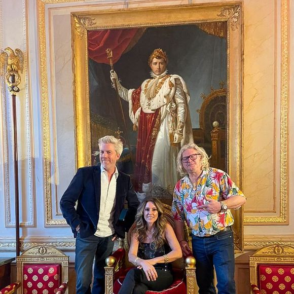 Exclusif - Kyle Eastwood, sa femme Cynthia Ramirez et Pierre-Jean Chalençon au Palais Vivienne à Paris, France, le 31 mai 2023. © Philippe Baldini/Bestimage