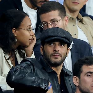 Maxim Nucci (Yodelice) dans les tribunes du match de Coupe du monde de rugby opposant l'Irlande à l'Ecosse (36-14) au stade de France à Saint-Denis, proche Paris, Seine Saint-Denis, France, le 7 octobre 2023. © Jacovides-Moreau/Bestimage