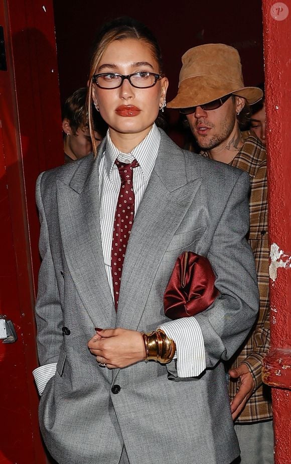 Hailey et Justin Bieber ont été aperçus quittant la fête de lancement de "Rhode Skin" au Funke à Beverly Hills.

©BestImage