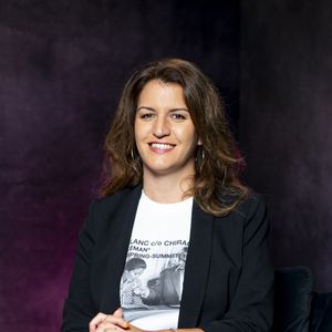 Exclusif - Rendez-vous avec Marlène Schiappa lors de l'enregistrement de l'émission "Legend", présentée par G.Pley et diffusée le 24 septembre sur le canal YouTube. Le 14 septembre 2023 © Pierre Perusseau / Bestimage