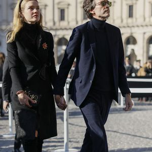 Natalja Vodjanova, Antoine Arnault assiste aux funérailles du créateur de mode Valentino, à la Basilique Santa Maria degli Angeli, le 23 janvier 2026 à Rome, Italie. Photo by Marco Piovanotto/Abacapress.com