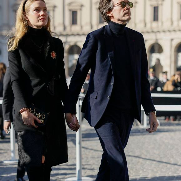 Natalja Vodjanova, Antoine Arnault assiste aux funérailles du créateur de mode Valentino, à la Basilique Santa Maria degli Angeli, le 23 janvier 2026 à Rome, Italie. Photo by Marco Piovanotto/Abacapress.com