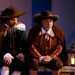 Exclusif - Louis Perrin et Francis Perrin - Représentation de la pièce "L'école des femmes" avec F.Perrin lors du festival de Ramatuelle au théâtre de Verdure le 10 août 2022. © Cyril Bruneau / Festival de Ramatuelle / Bestimage