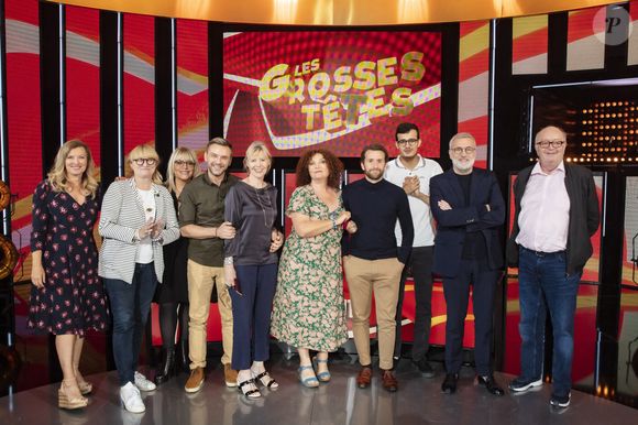 Exclusif - Valerie Trierweiler, Christine Bravo, Caroline Diament, Jeanfi Janssens, Chantal Ladesou, Valerie Mairesse, Pablo Mira, Paul El Karhat, Laurent Ruquier, Bernard Mabille à l'enregistrement de l'émission "Les Grosses Têtes Prime".

Photo : Jack Tribeca / Bestimage