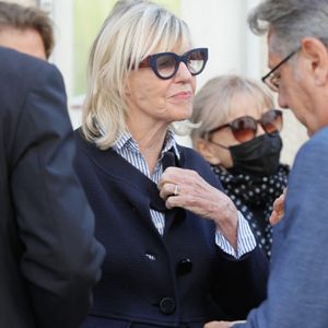 Chantal Ladesou - Obsèques de Marthe Mercadier (Marthe Mercadié-Meyrat) en l'église Sainte Hélène à Paris, France, le 21 septembre 2021. © 2021 Christophe Clovis/Bestimage