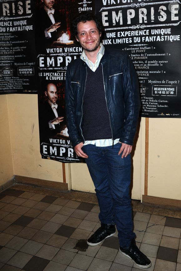 Jonathan Dassin (fils de Joe Dassin) assistant au dernier spectacle de 'Le Mentaliste' ('Generale') au Théâtre Trevise, à Paris, France, le 06 novembre 2013. Photo de Aurore Marechal/ABACAPRESS.COM