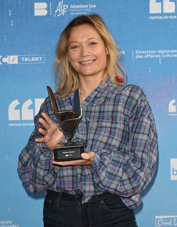Caroline Vigneaux (prix du meilleur scénario pour "Scène rétrospective) - Photocall de la clôture du Festival du Film de Demain (FFD) au ciné Lumière à Vierzon le 5 juin 2022. © Coadic Guirec / Bestimage