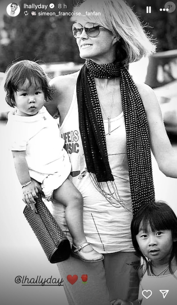 Capture d'écran de la story Instagram de Læticia Hallyday.