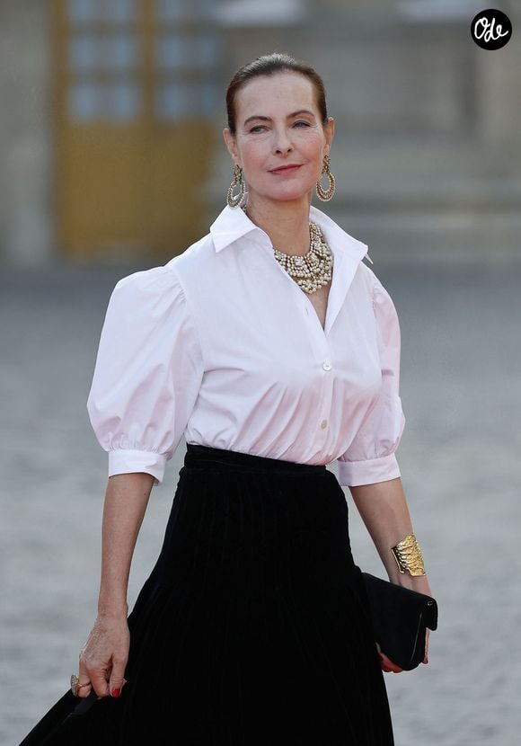 Carole Bouquet - Dîner d'Etat au château de Versailles en l'honneur de la visite officielle du roi et de la reine d'Angleterre en France, le 20 septembre 2023.

© Jacovides-Moreau / Bestimage