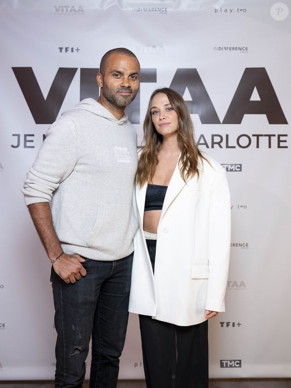 Exclusif - Tony Parker et sa compagne Agathe Teyssier à la projection privée en avant-première du documentaire sur Vitaa (Charlotte Gonin) "Je m'appelle Charlotte" dans les locaux de TF1 à Boulogne Billancourt le 18 novembre 2024. Le documentaire sera diffusé le 22 novembre sur TMC en prime time et TF1+.

© Pierre Perusseau / Bestimage