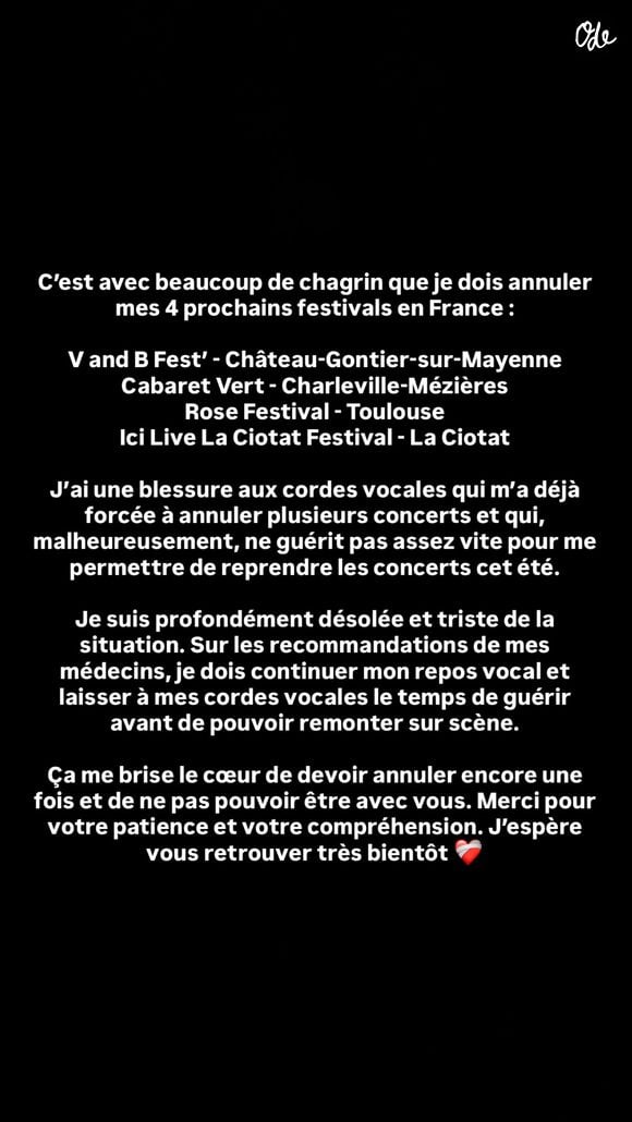 Extrait du compte Instagram de Charlotte Cardin.