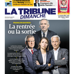 Couverture de "La Tribune du dimanche" le 24 août 2025.