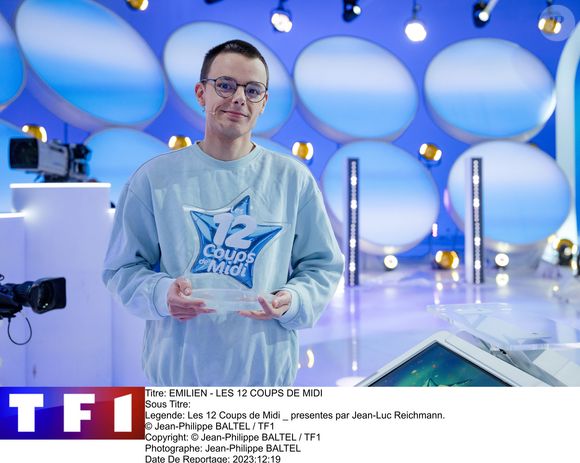 Emilien, grand champion des "12 Coups de midi", sur TF1