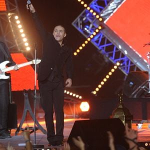 Le chanteur Faudel au concert de la tolérance 2009 organisé par M6 à Agadir, Maroc le 17 octobre 2009. Photo par Gouhier-Psaila/ABACAPRESS.COM