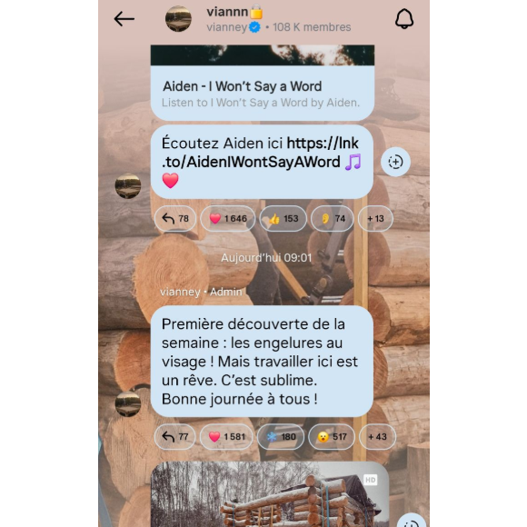 "Première découverte de la semaine : les engelures au visage !", a-t-il écrit sur Instagram

Vianney, Instagram