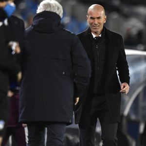 Zinedine Zidane-Gian Piero Gasperini - Match de football Real Madrid VS Atalanta (3-1) lors de la Ligue des Champions à Madrid, le 16 mars 2021.
Image Sport / Panoramic / Bestimage