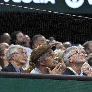 Yannick Noah - France - encourage Ugo Humbert - Célébrités en tribunes au tournoi de tennis ATP Masters 1000 de Paris (Paris Rolex Master ) à l'Accor Arena - Palais Omnisports de Paris-Bercy - à Paris, France, le 1er novembre 2024. © Chryslene Caillaud/Panoramic/Bestimage