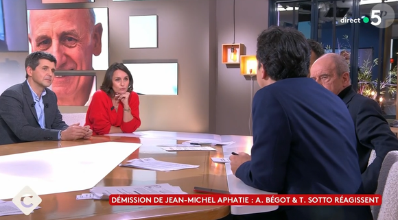 Thomas Sotto sur le plateau de "C à vous", il évoque le départ de Jean-Michel Aphatie