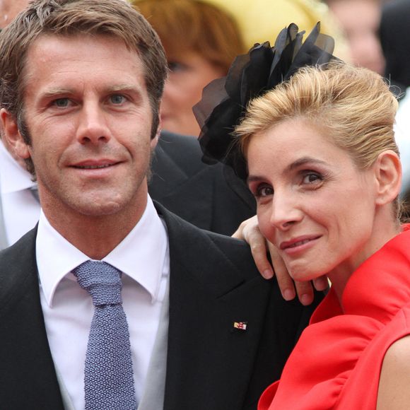 Clotilde Courau et Emanuele Filiberto de Savoia arrivent au Palais Princier pour la cérémonie de mariage religieux du Prince Albert II et de la Princesse Charlene à Monte Carlo, Monaco le 2 juillet 2011. Photo by David Silpa/UPI/ABACAPRESS.COM
