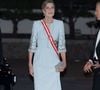 Très émue, la sœur du prince Albert a assisté à cet hommage sous le regard de ses deux filles.

La princesse Caroline de Hanovre arrive au gala "Bonsoir Monte-Carlo - Grande revue - Josephine Baker" à l'opéra de Monte-Carlo à l'occasion de la fête nationale le 19 novembre 2025.

© Olivier Huitel / Pool Monaco / Bestimage