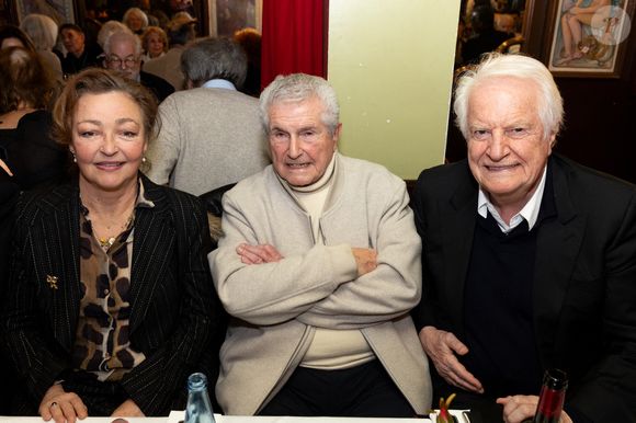 Catherine Frot, Claude Lelouch, André Dussollier lors de la cérémonie d'intronisation de A.Dussollier et C.Frot à l'académie Alphonse Allais au cabaret La Crémaillère 1900 à Paris le 26 janvier 2026

© Tiphaine Praud-Lebely / Bestimage