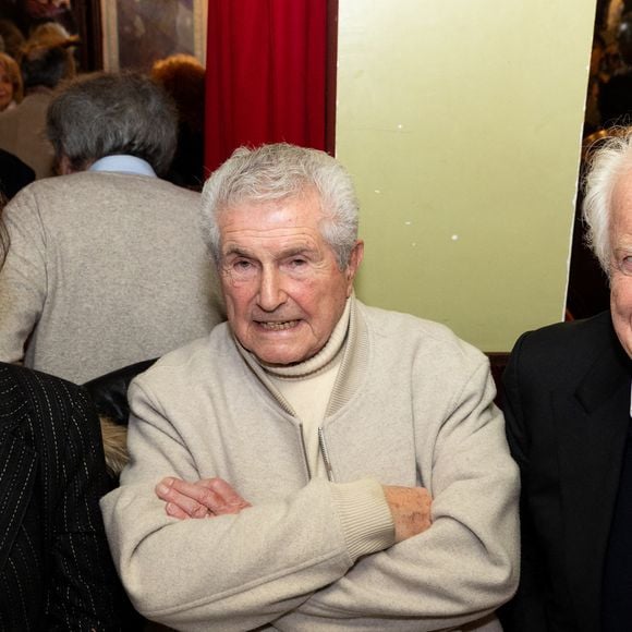 Catherine Frot, Claude Lelouch, André Dussollier lors de la cérémonie d'intronisation de A.Dussollier et C.Frot à l'académie Alphonse Allais au cabaret La Crémaillère 1900 à Paris le 26 janvier 2026

© Tiphaine Praud-Lebely / Bestimage