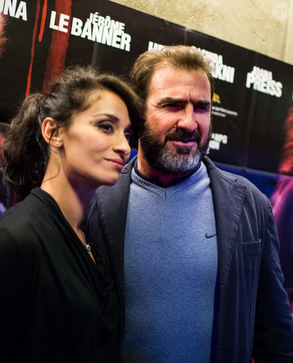 Eric Cantona et Rachida Brakni  - Avant premiere du film "les mouvements du bassin" au mk2 quai de seine a Paris le 25 Septembre 2012. (CYRIL MOREAU / BESTIMAGE).