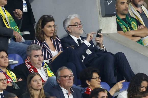 Pascal Praud et sa compagne Catherine - People lors de la finale de la Coupe de France de football entre le FC Nantes et l'OGC Nice (1-0) au stade de France, Saint-Denis le 7 mai 2022
© Cyril Moreau