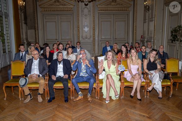 Exclusif - Djamel Bentenah et Severine Bauw - Mariage de Djamel Bentenah (acheteur dans l'émission Affaire Conclue) avec Severine Bauw à la mairie de Colombes le 21 juin 2025.