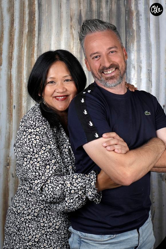 Exclusif - Olivier et Soukdavone Gayat ("Familles nombreuses la vie en XXL") invités de l'émission "Chez Jordan". Paris. Le 20 mai 2022. 
© Cédric Perrin/Bestimage