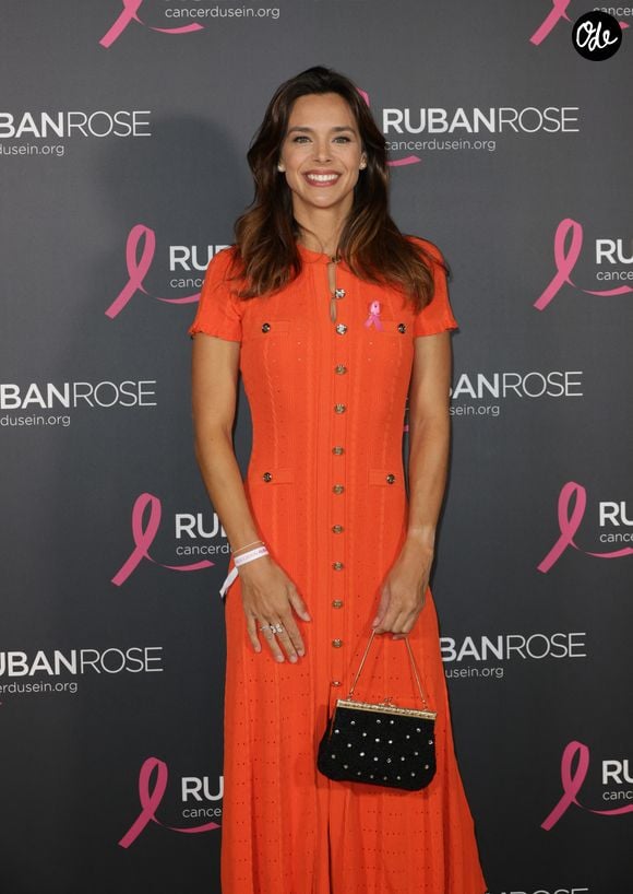 Marine Lorphelin (Miss France 2013) - Soirée de lancement "Octobre Rose" organisée par l’association Ruban Rose présentée par I. Ithurburu à Paris le mardi 30 septembre 2025. 
© Coadic / Ausset-Lacroix / Bestimage