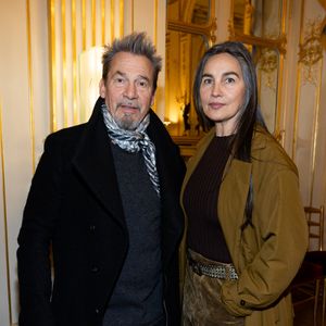 Azucena Caamaño, Florent Pagny - Cérémonie de remise de la médaille de chevalier de l'ordre des arts et des lettres à Alexandre Kirchhoff, PDG du label Capitol Music France, par R. Dati au ministère de la Culture à Paris le 9 janvier 2026.
© Cyril Moreau / Bestimage