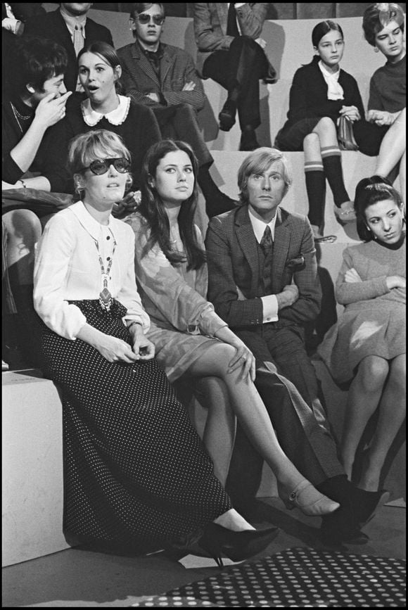 Nino Ferrer et Petula Clark sur le plateau d'une émission de télé © Agence Bestimage