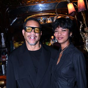 JoeyStarr (Joey Starr) et sa compagne Pauline Latchoumanin lors de la soirée Omar Harfouch "Dîner chez Maxim's" à Paris le 9 octobre 2024.© Rachid Bellak / Bestimage