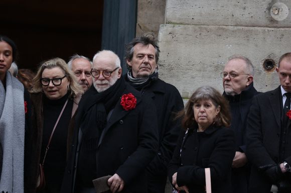 Jean-Luc Reichmann lors de la cérémonie des obsèques de Catherine Laborde à l'église Saint-Roch à Paris, France, le 6 février 2025. L'emblématique présentatrice météo de TF1 est décédée le 28 janvier 2025 à l'âge de 73 ans, des suites d'une démence à corps de Lewy, une maladie neurodégénérative dont Catherine Laborde souffrait depuis 2014. Photo by Nasser Berzane/ABACAPRESS.COM